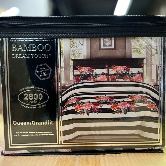 Luxury 4 Piece Queen Size Bamboo Bed Sheet - Picture 1 of 2